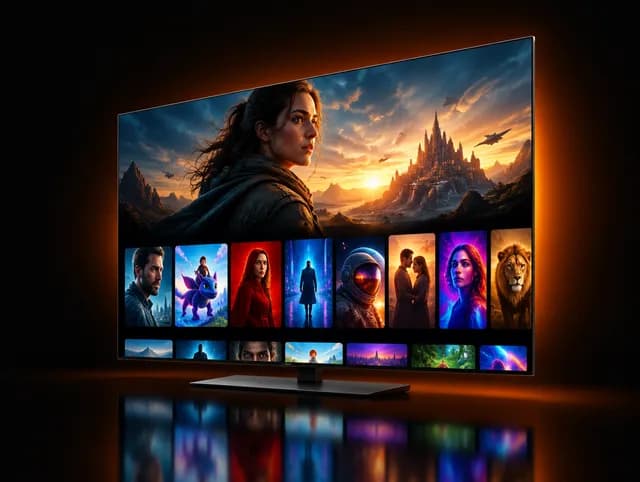 Smart-tv met een streaming-app